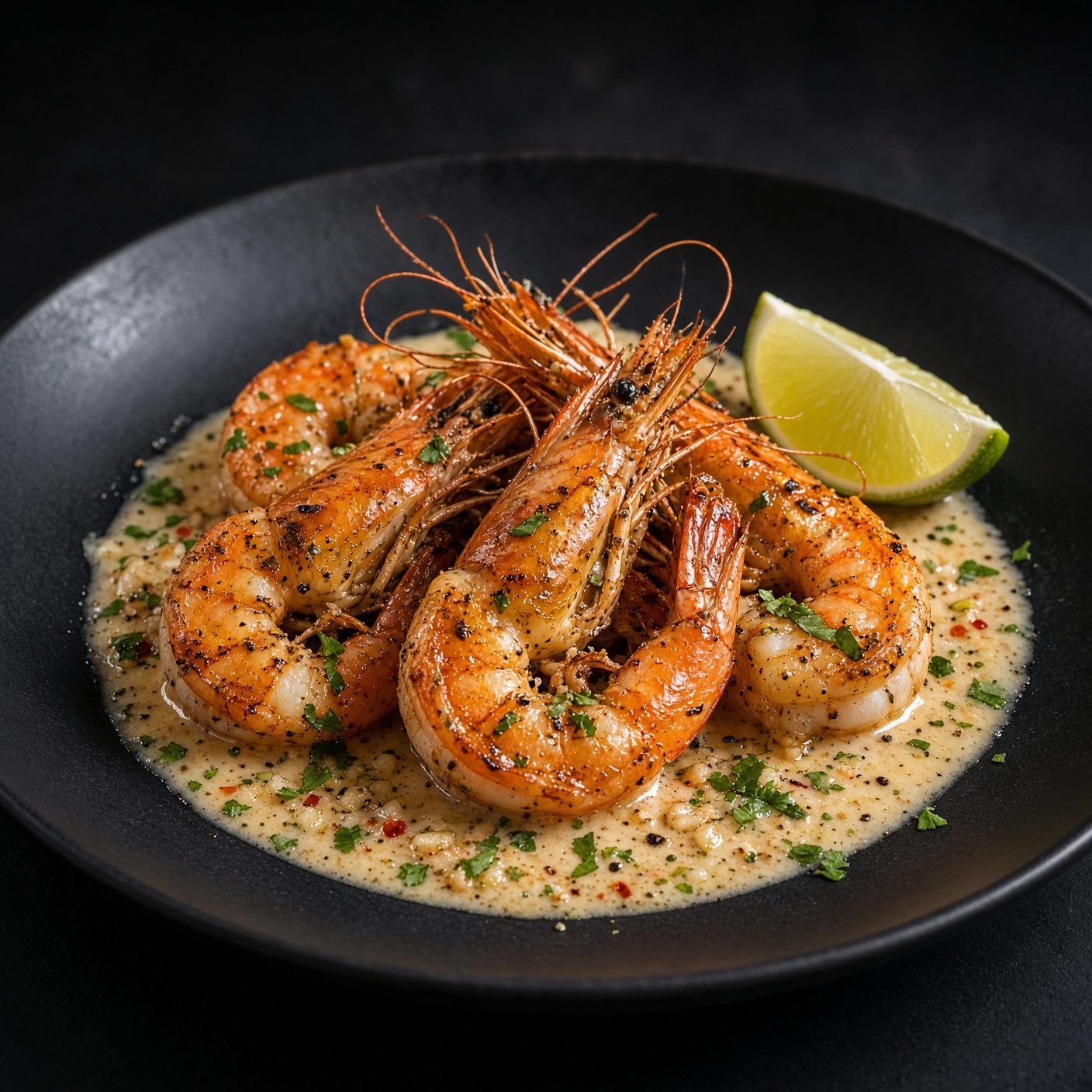 Garlic prawns